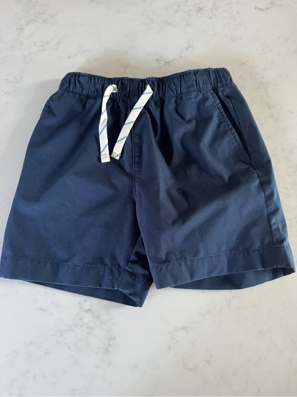 Crewcuts Navy Shorts with White Drawstring